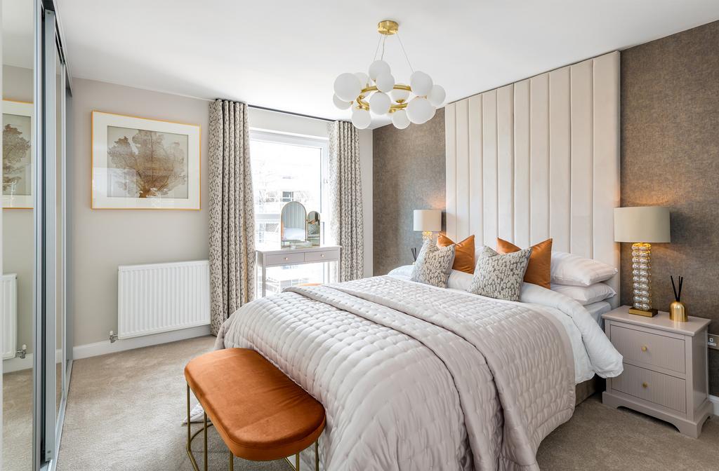 Bedroom in three bedroom apartment