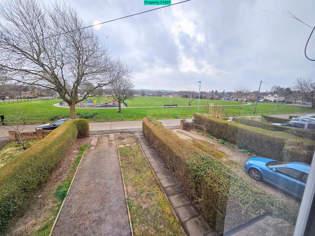 View showing greenspace &amp; driveway