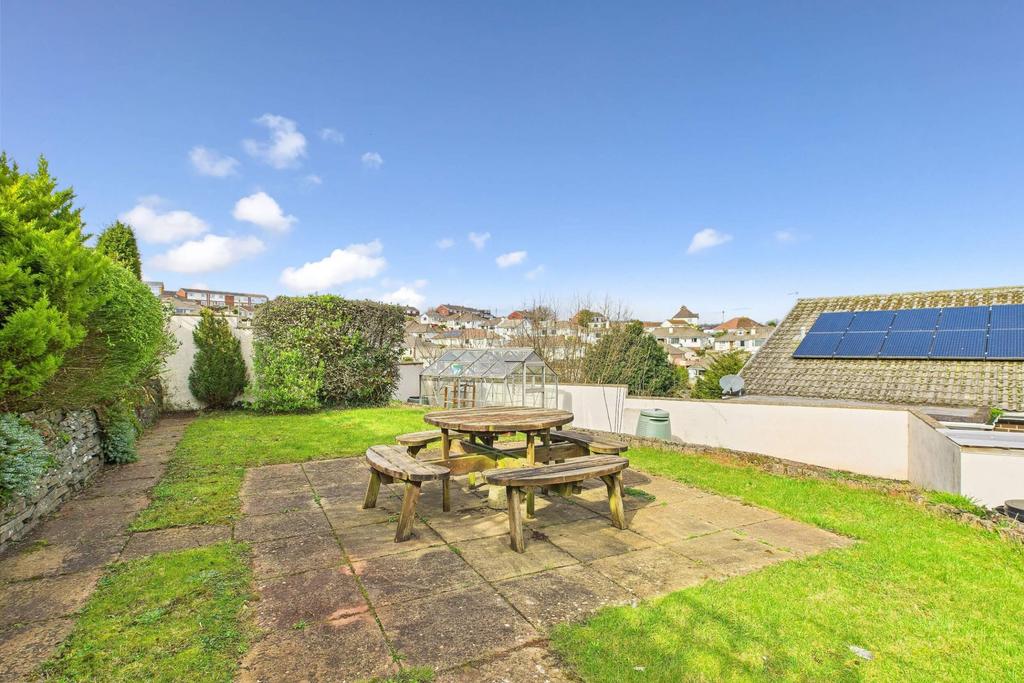 Rear garden with patio &amp; lawn