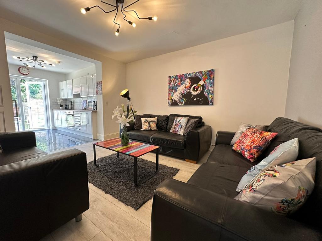 A stylish living room featuring modern furnitur...