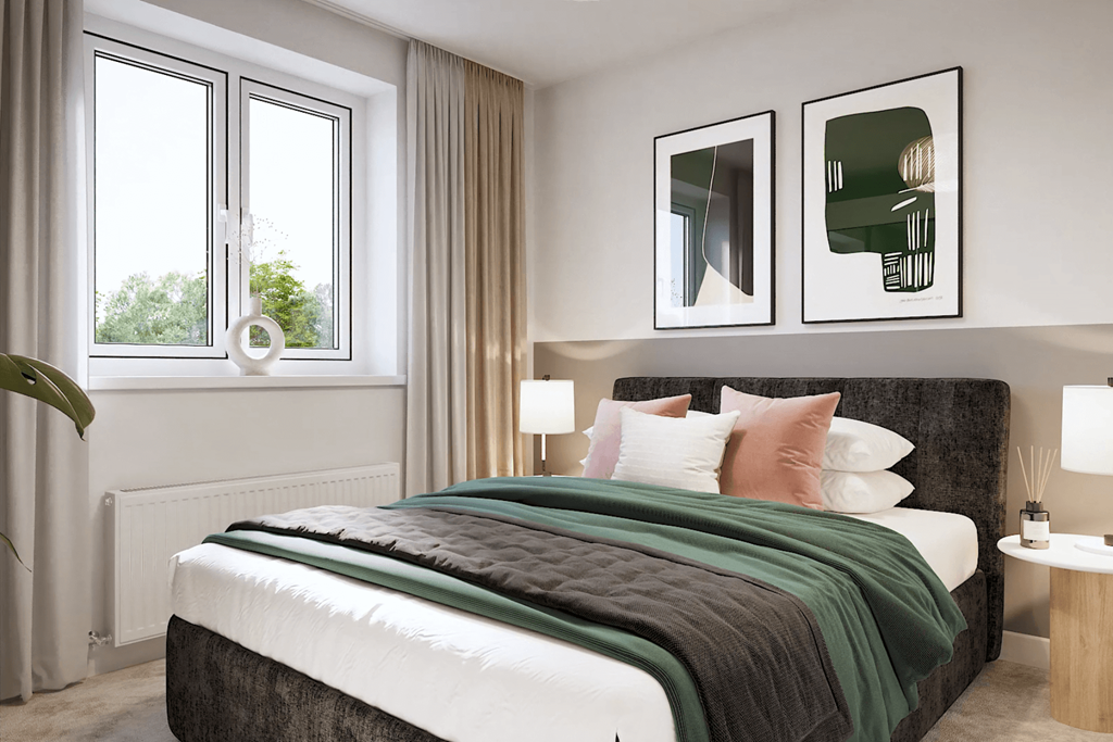 Bedroom two is a perfect space for guests or...