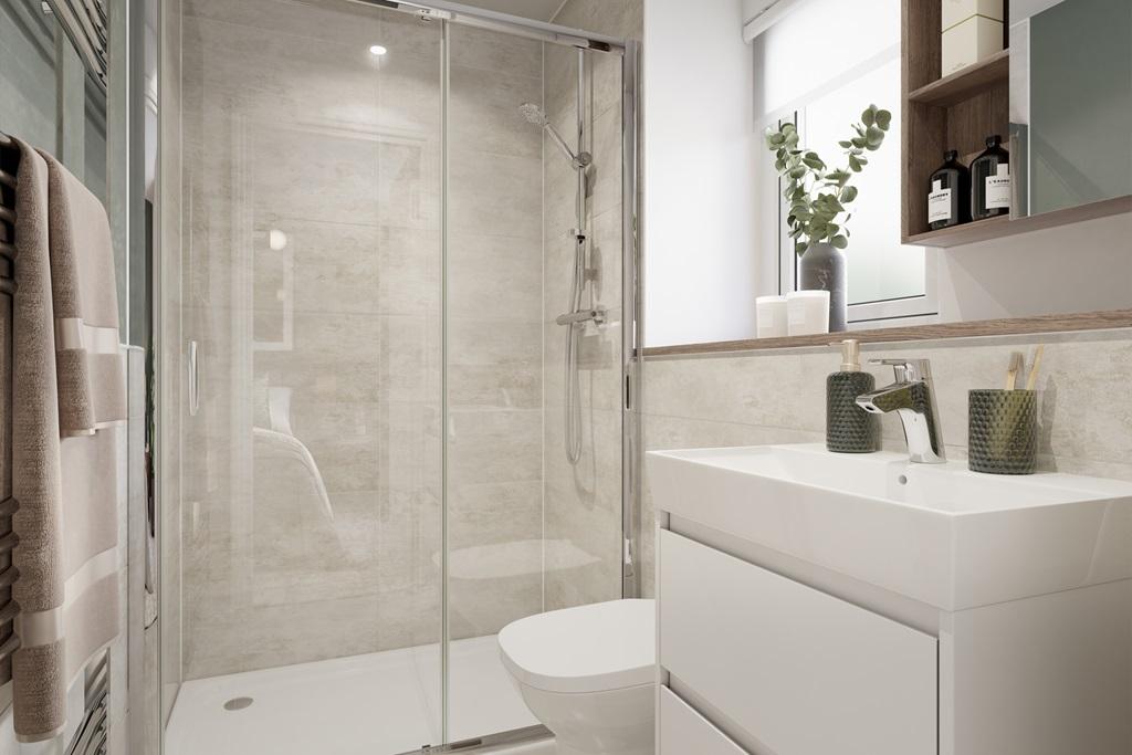 En-suite with double shower
