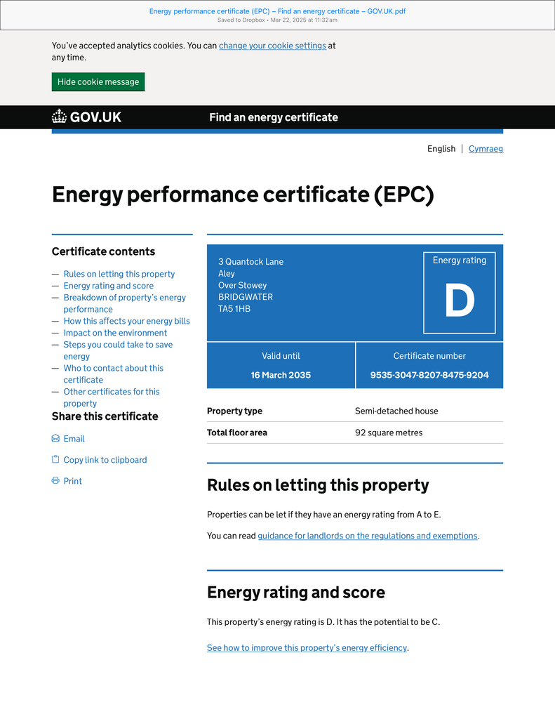 Energy Performance Certificate