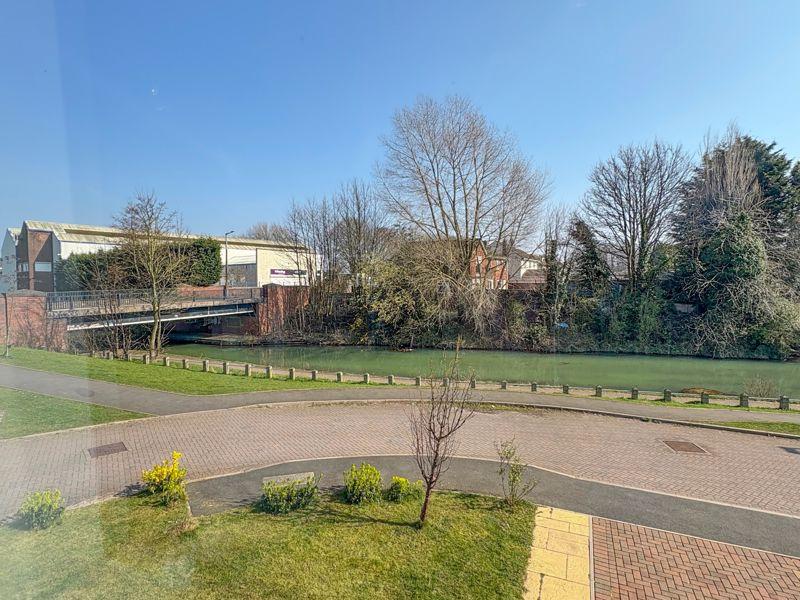 Canal views to front