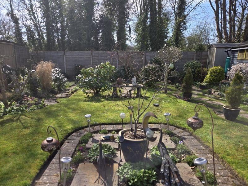Lawn and flower beds
