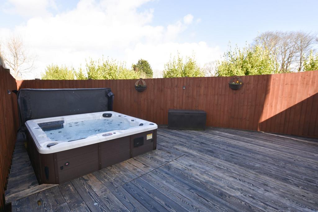 Decking and Hot Tub