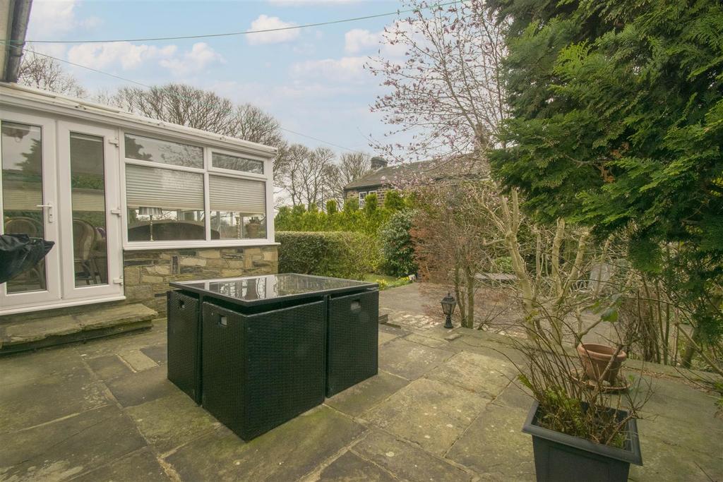 Rear patio seating area