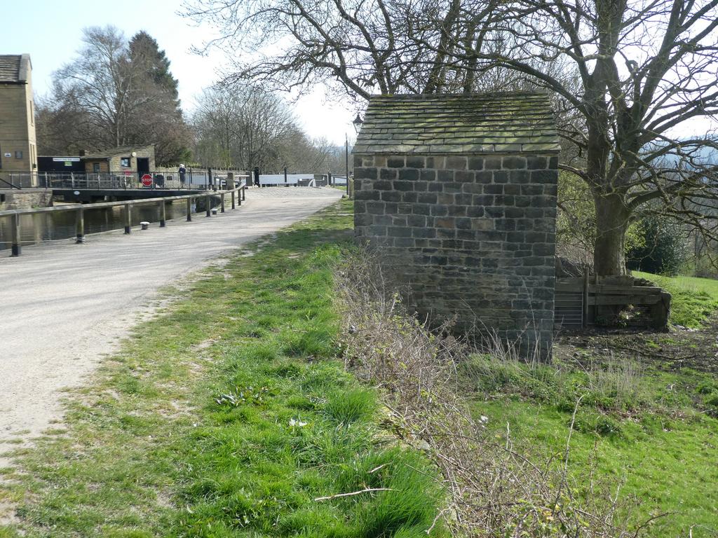 Building beside towpath