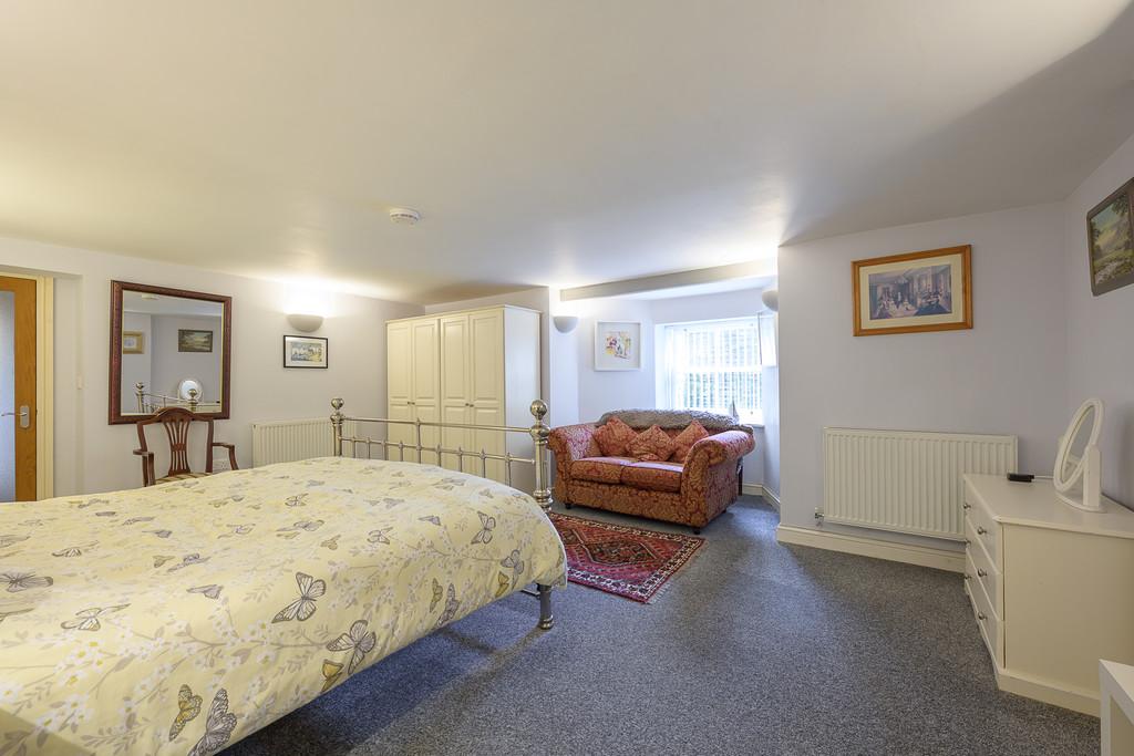 The basement's master bedroom