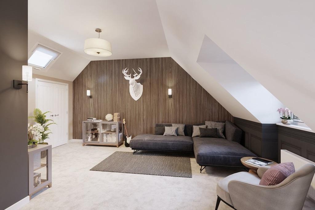 The top floor could be used as a hang out room