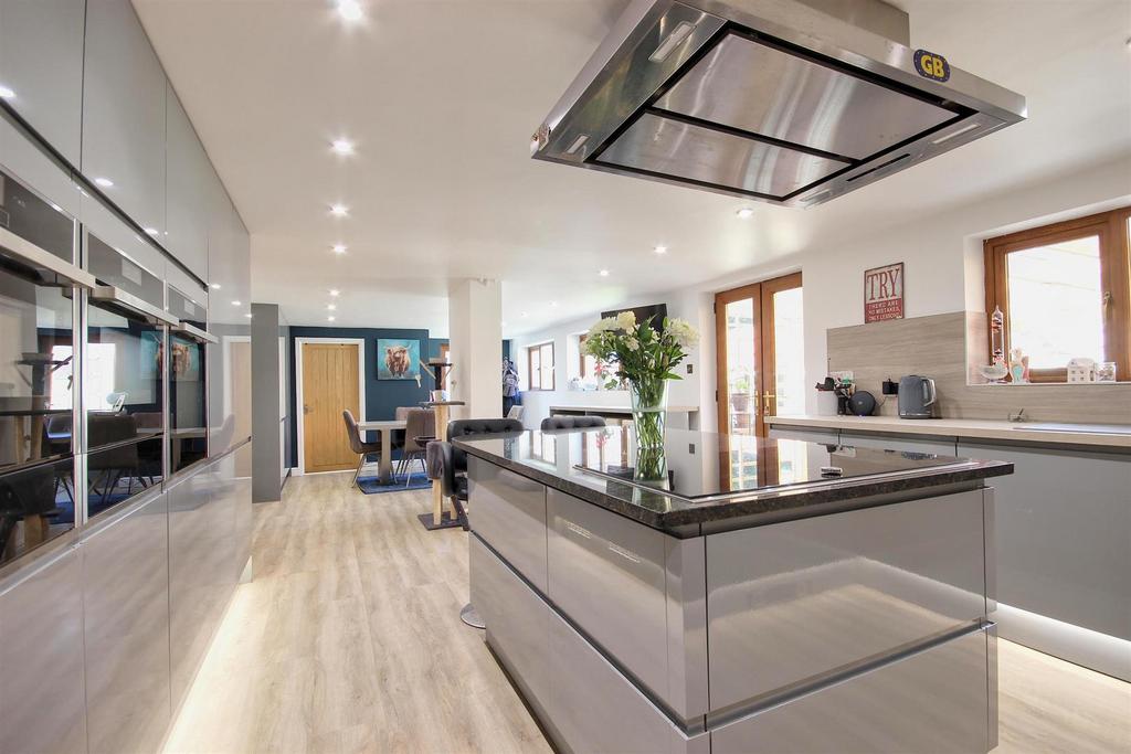 Combined day room and kitchen