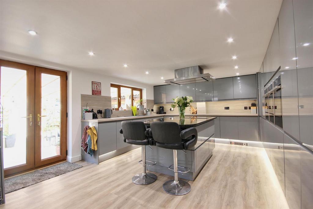 Combined day room and kitchen