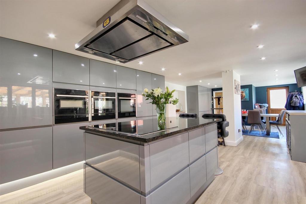 Combined day room and kitchen