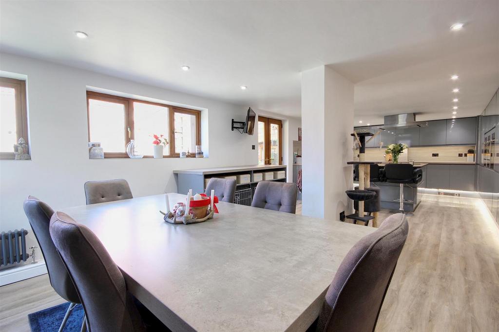 Combined day room and kitchen