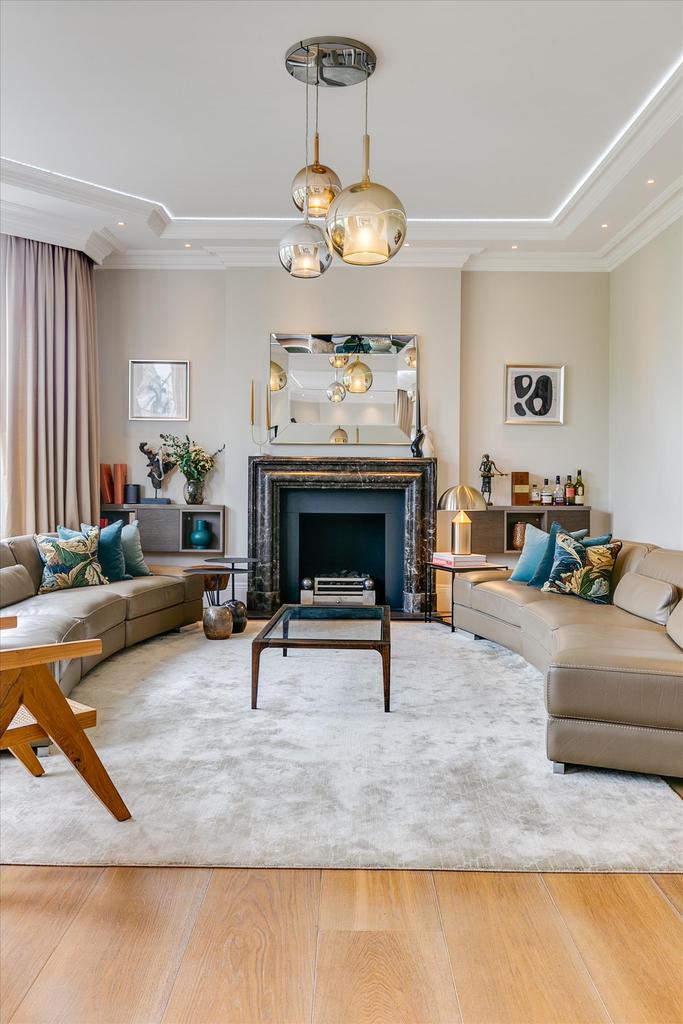Living room, fireplace