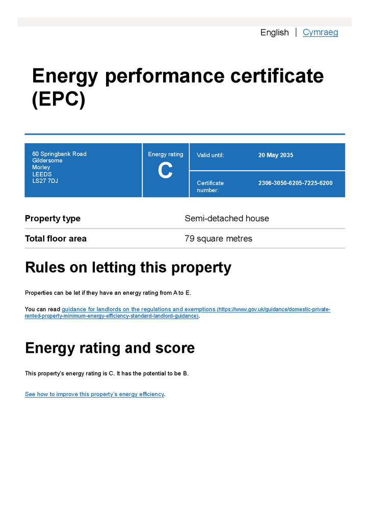 EPC Certificate