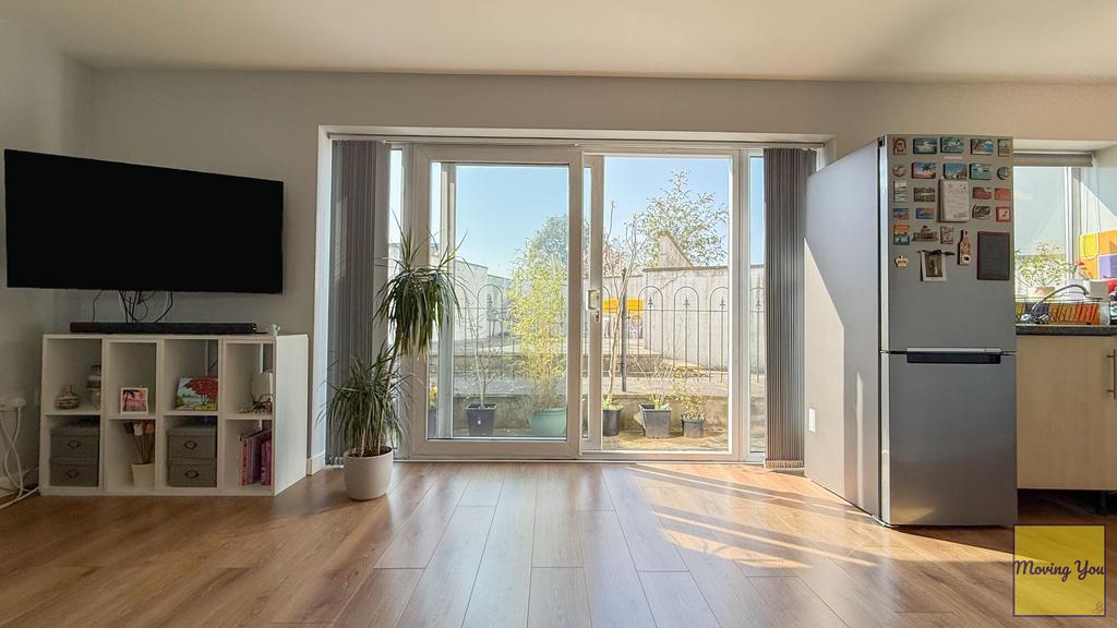 View through patio doors