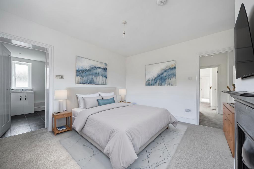 Virtually staged bedroom