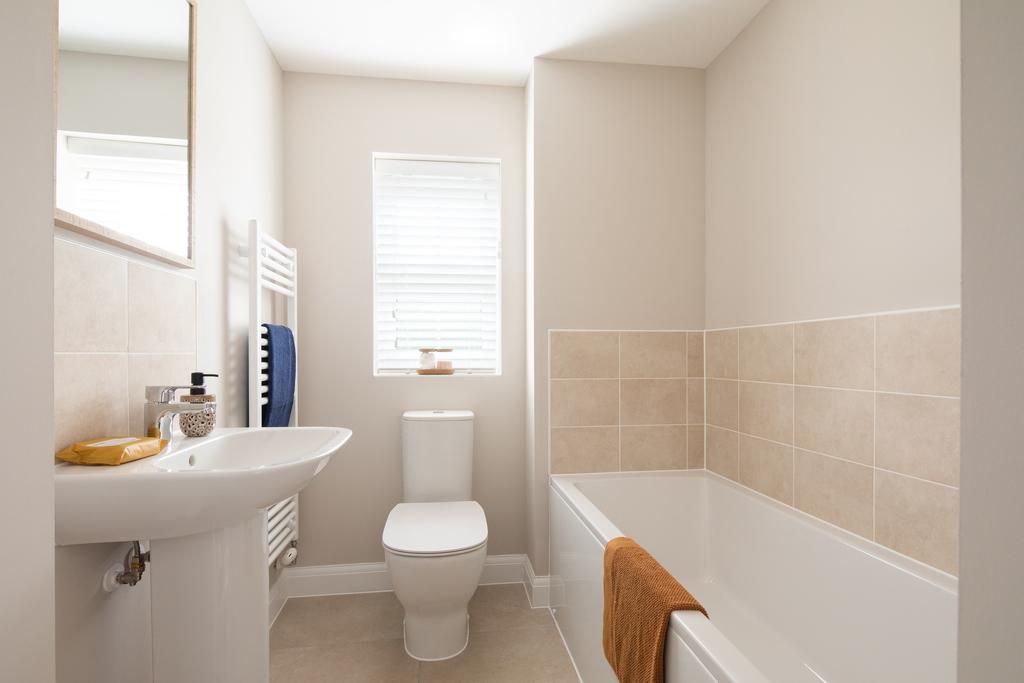 Family bathroom, archford, 3 bed house type