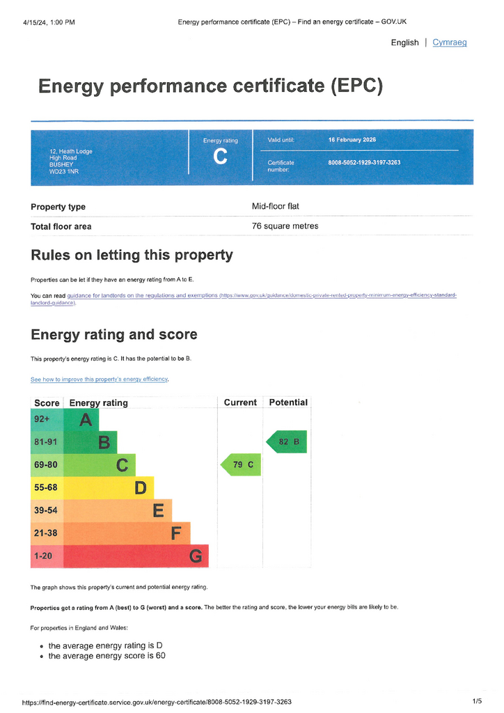 EPC Certificate