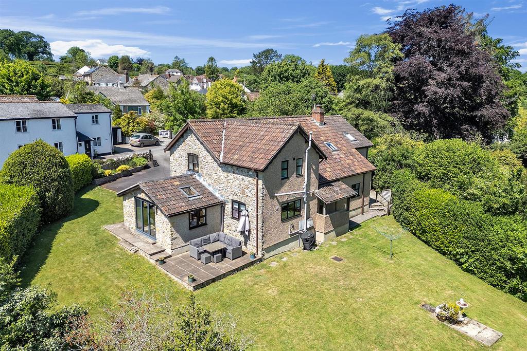 Drone shot of garden