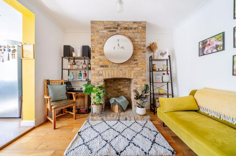 Fireplace in dining