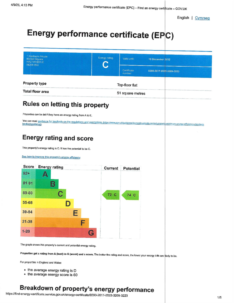 EPC Certificate
