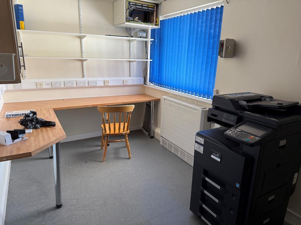 Front office with desk and window