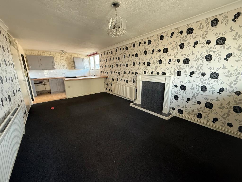 Living room looking towards kitchen