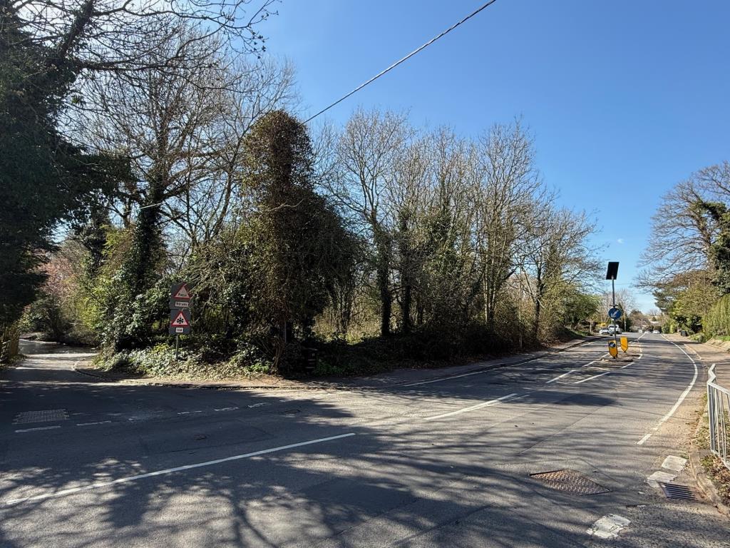 View of the land from the corner of Mill Lane