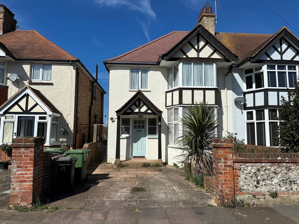 External of semi detached property with front gard