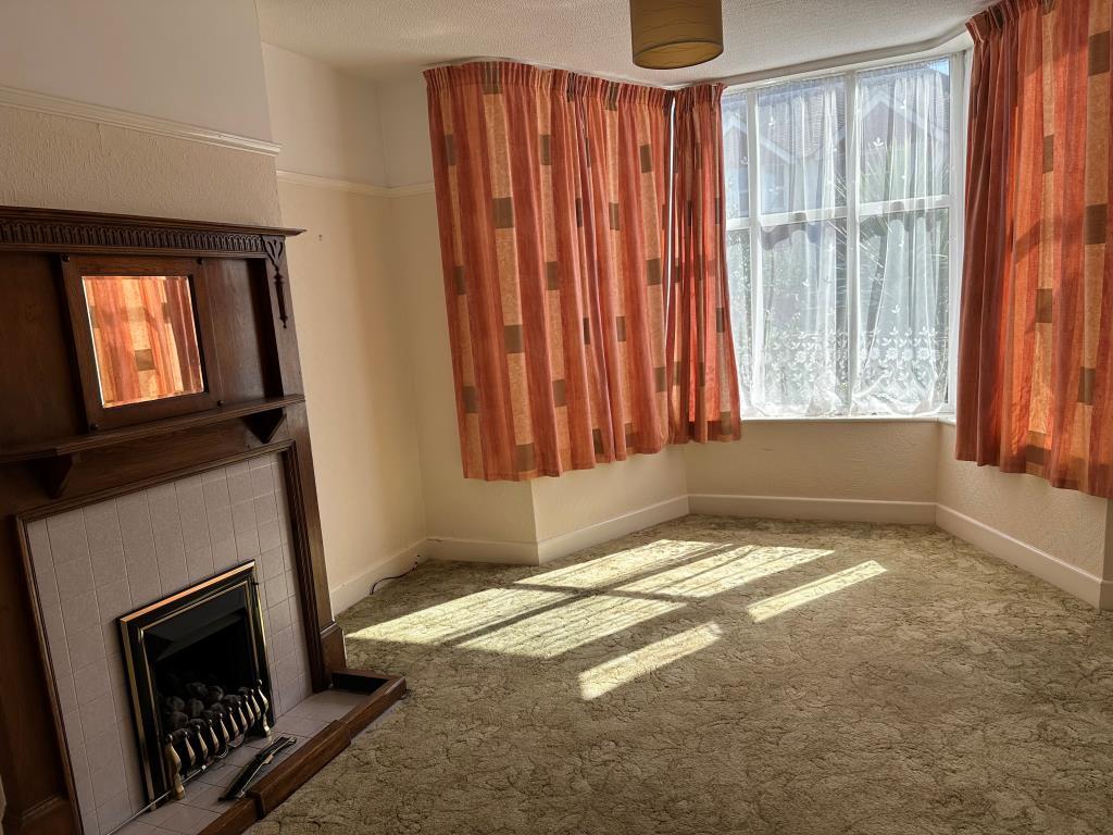 Living room with bay window