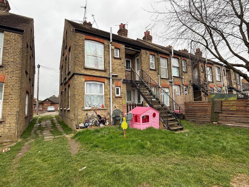 Rear aspect of block with access to rear of dwelli