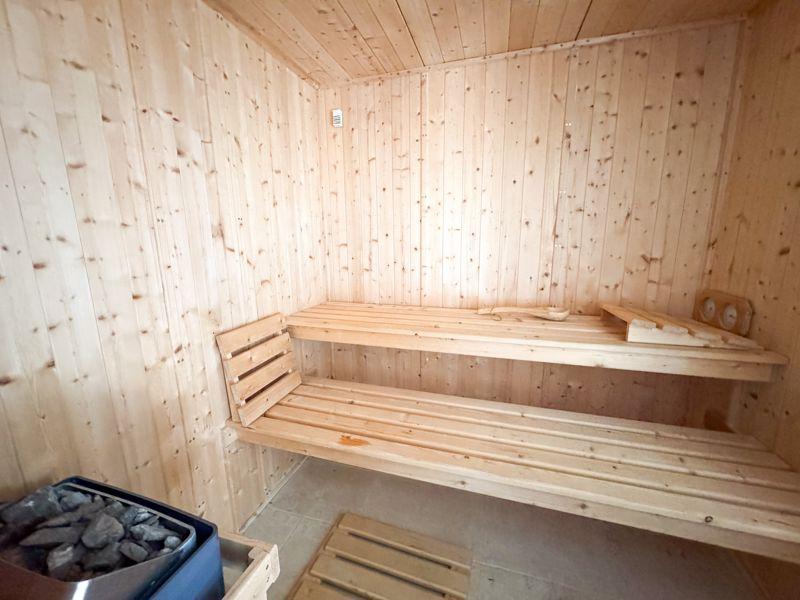 Inside sauna