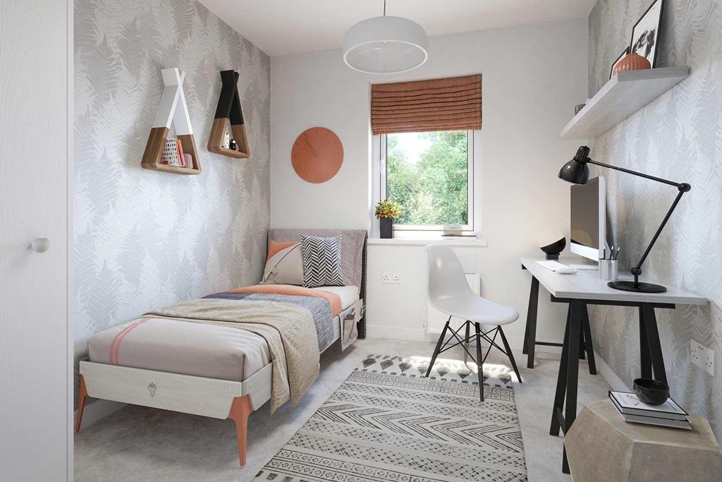 Style bedroom three of the resident teenager,...