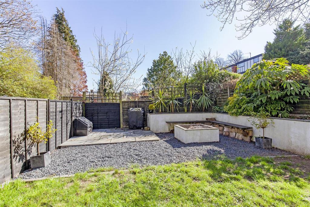 Rear garden and top terrace
