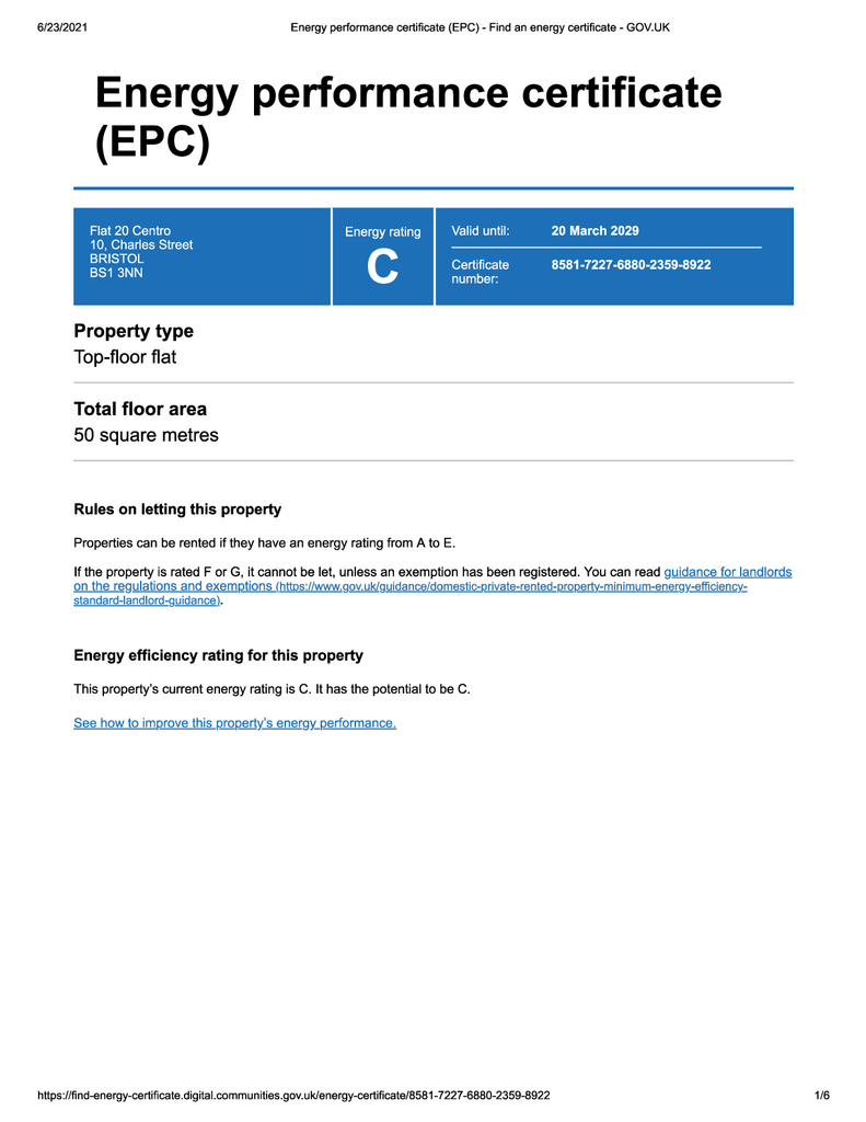 EPC Certificate