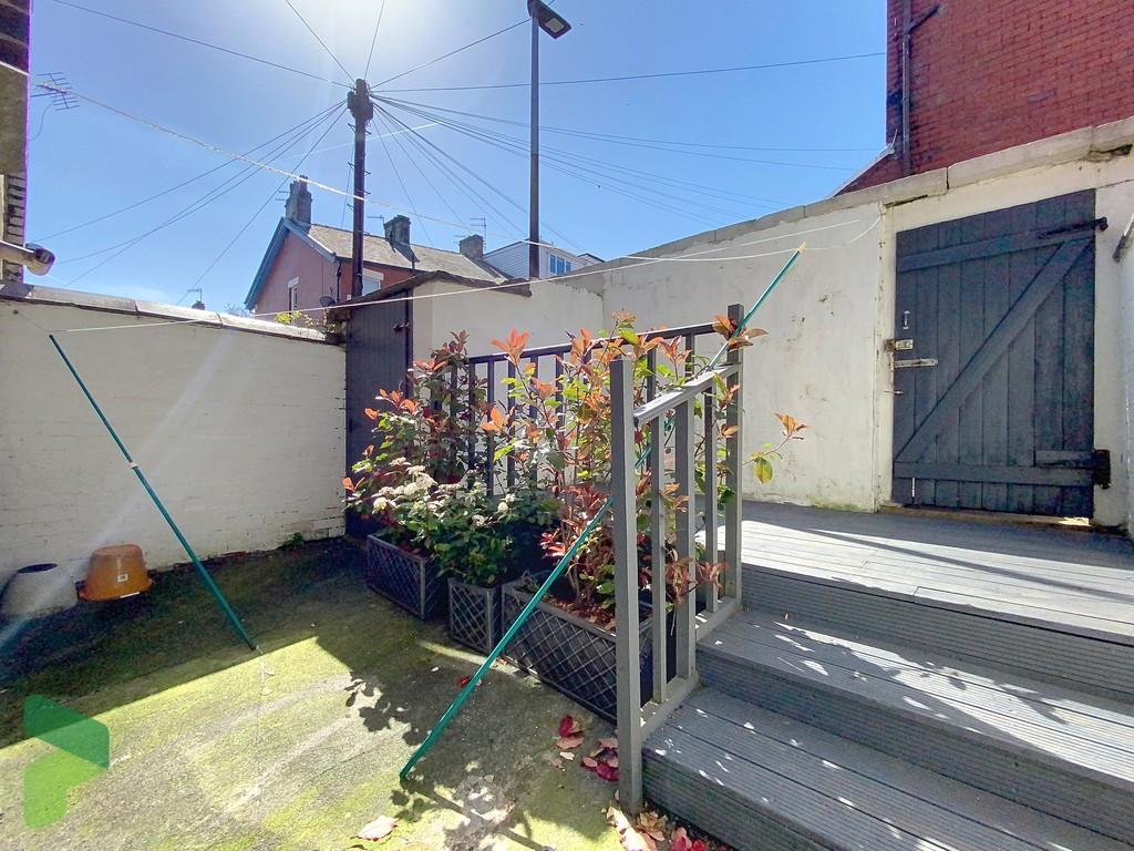 Rear yard with decked area