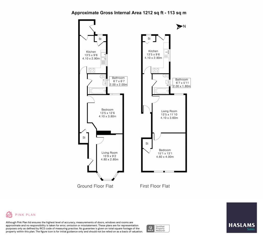 Flat 1 &amp; 2, 32 floorplan