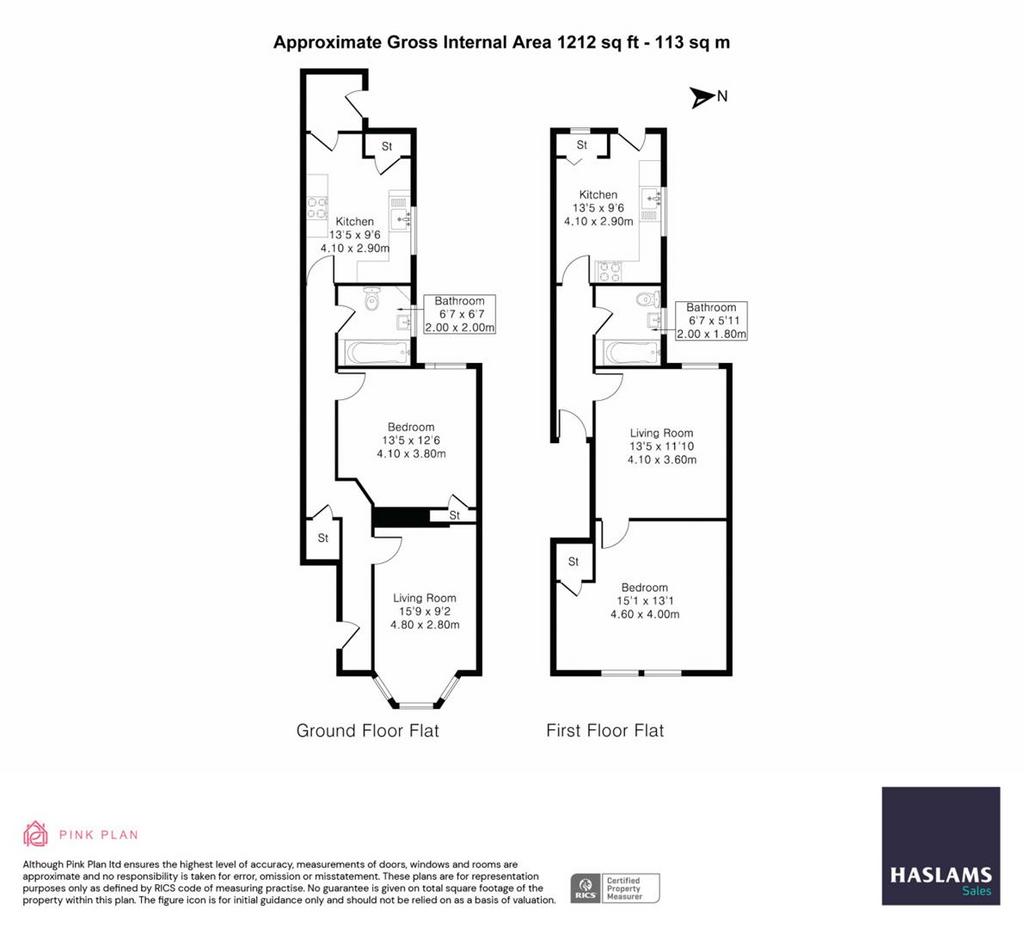 Flat 1 &amp; 2, 36 floorplan
