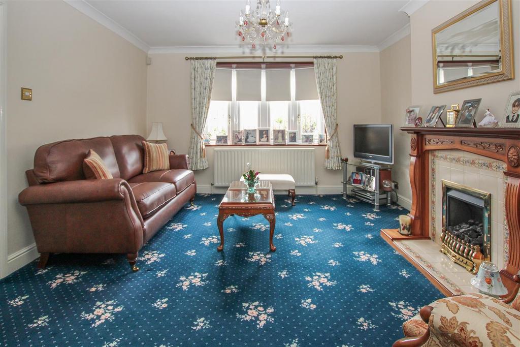 Living room, fireplace