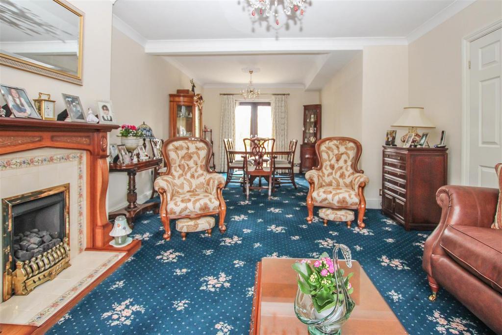 Living room, fireplace