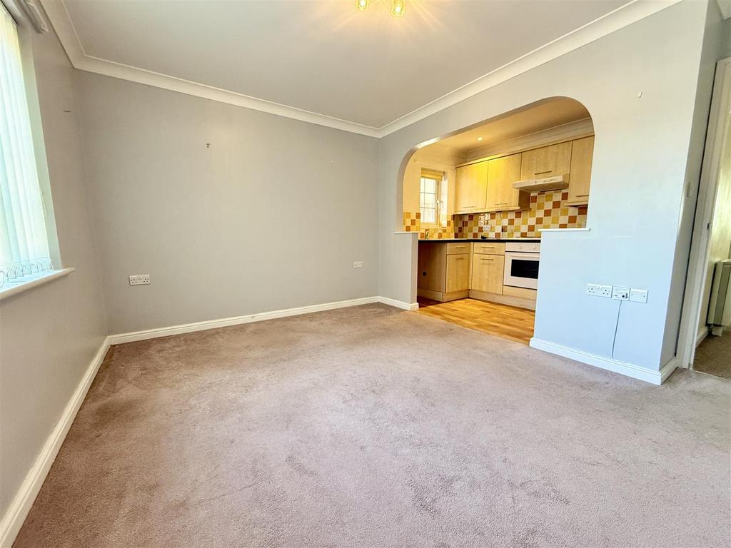 Lounge with open plan kitchen