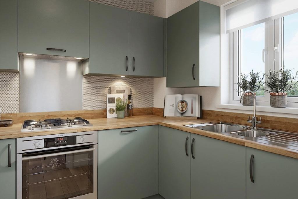 Plenty of space for cooking and storage with...