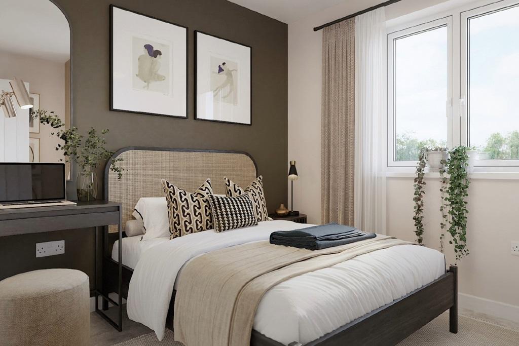 Bedroom two is a great space for guests or your...