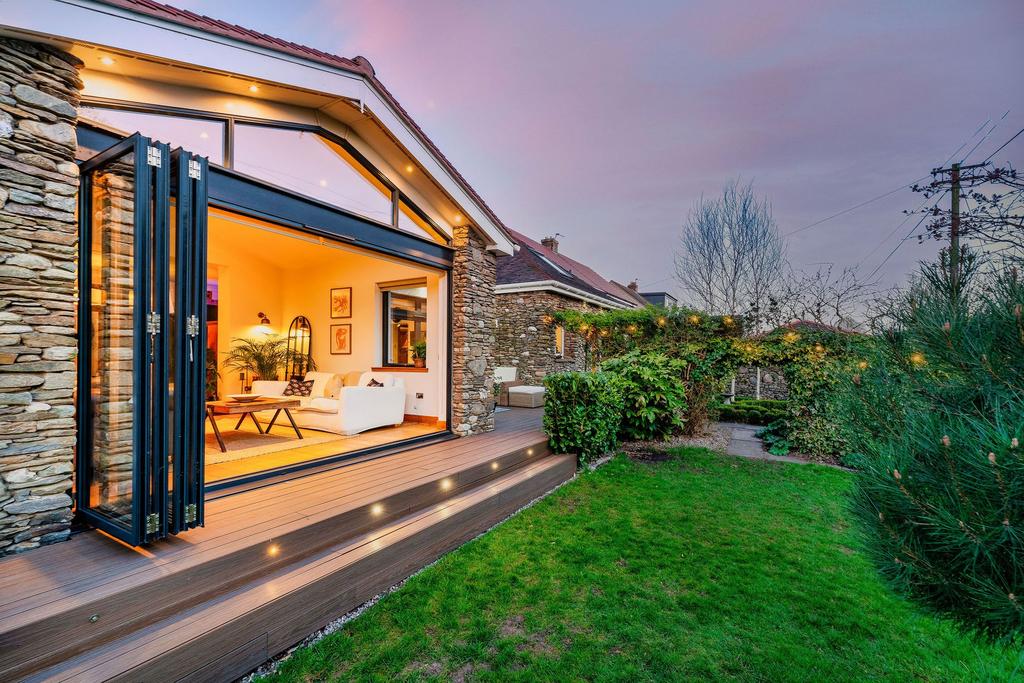 Family room at dusk