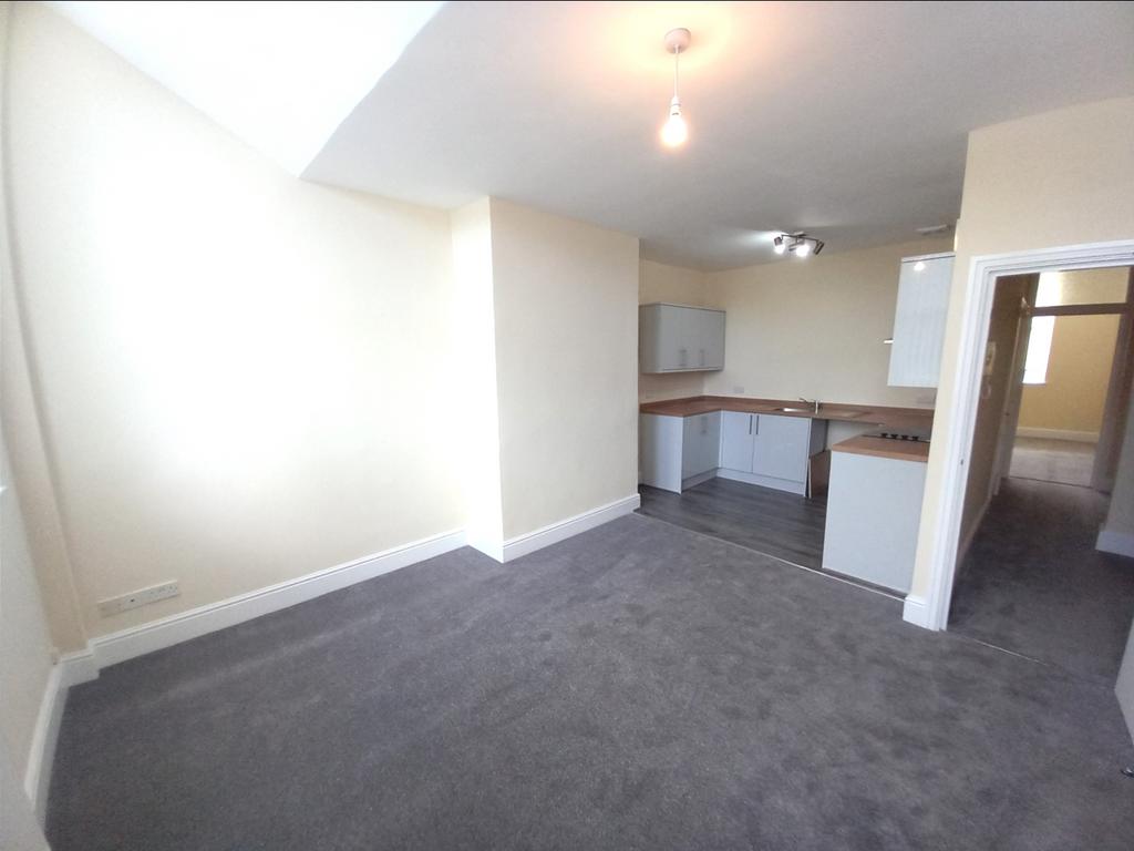 Open plan lounge and kitchen