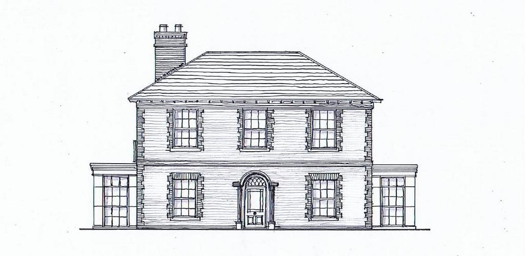Artists impression - East elevation (front of hous
