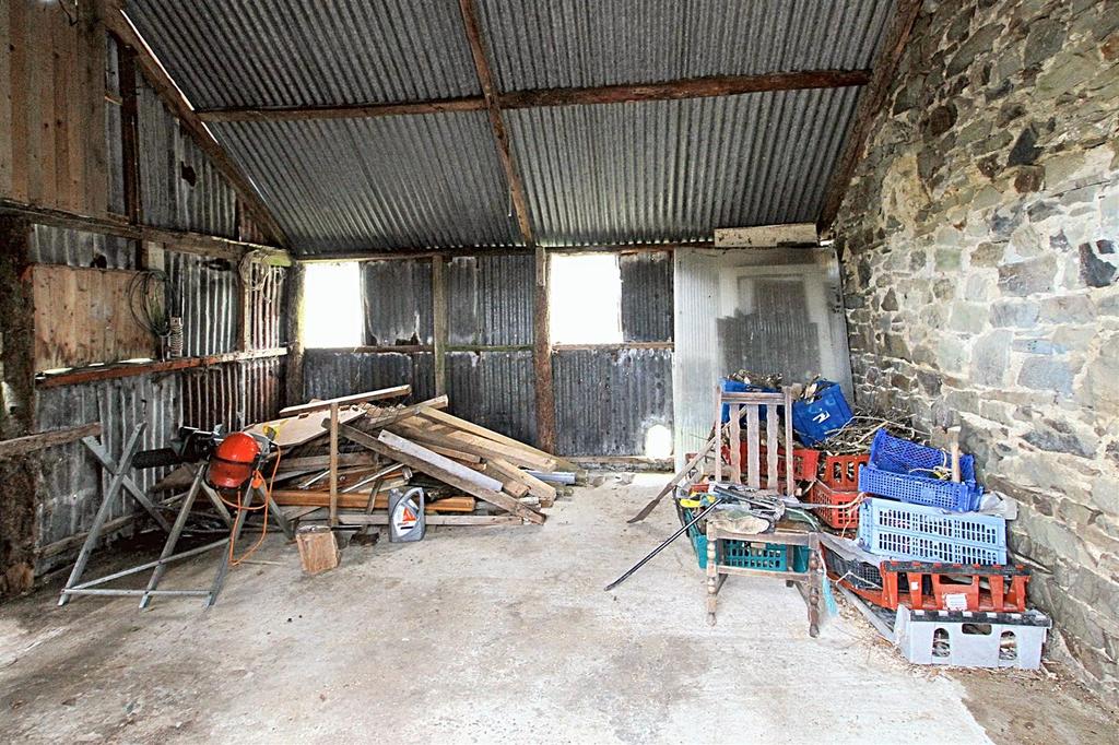 Inside storage shed