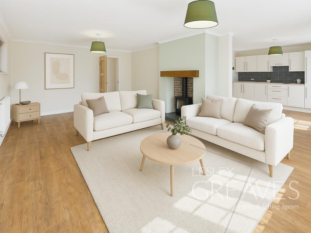 Virtually Staged Lounge/Kitchen
